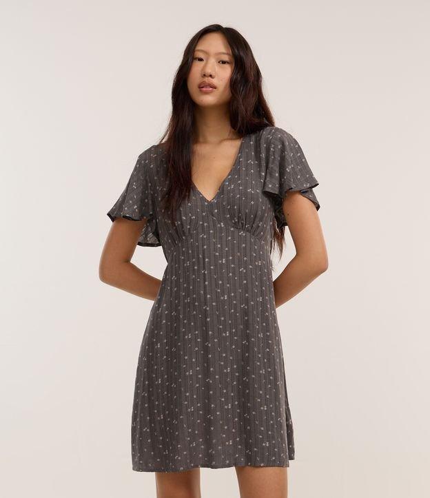 Vestido Curto em Viscose Maquinetado Floral Liberty - 2