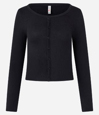 Blusa em Ribana com Textura e Botõezinhos