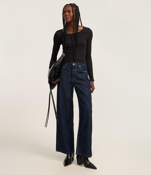 Blusa em Ribana com Textura e Botõezinhos - 2