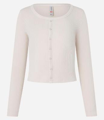 Blusa em Ribana com Textura e Botõezinhos