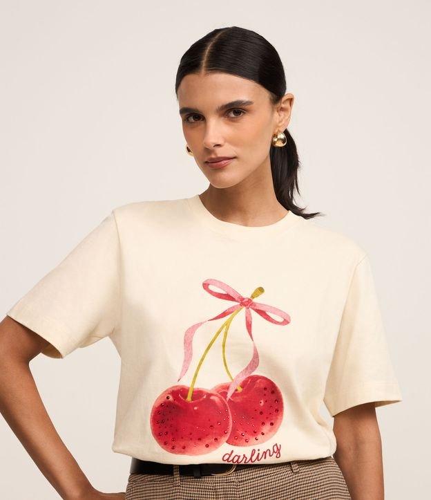 Camiseta em Algodão com Estampa Cereja Darling - 2