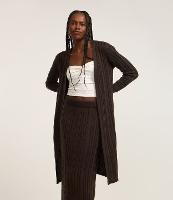 Casaco Alongado em Tricô com Textura Trançada - 2