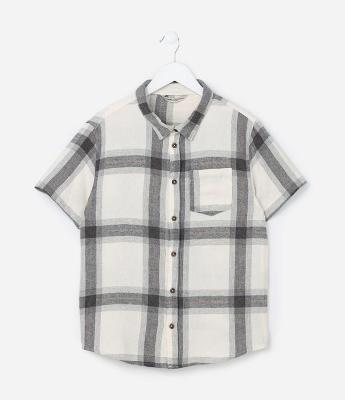 Camisa Infantil em Flanela com Estampa Xadrez - Tam  5 a 14 Anos