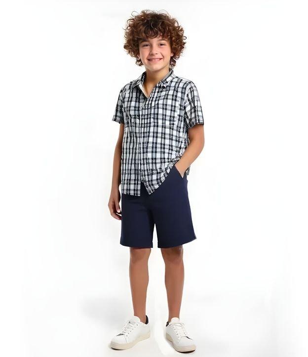 Camisa Infantil em Flanela com Estampa Xadrez - Tam 5 a 14 Anos - 2