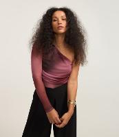 Body em Tule com Um Ombro Só e Estampa Abstrata - 2