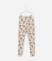 Calça Legging Infantil Quentinha com Estampa Laços - Tam 5 a 14 Anos - 1
