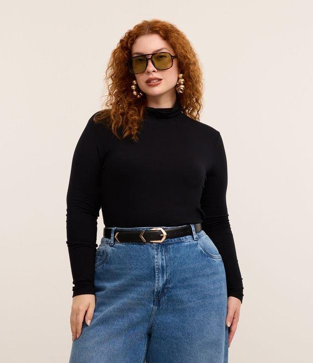 Blusa Gola Alta em Viscolycra Curve & Plus Size - 4