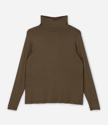Blusa Gola Alta em Viscolycra Curve & Plus Size