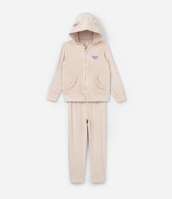 Conjunto Infantil em Plush com Bordado - Tam 1 a 5 Anos