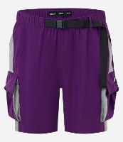 Bermuda Baggy com Cós Elástico Cinto Ajustável e Bolso Cargo - 1