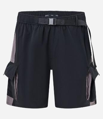 Bermuda Baggy com Cós Elástico Cinto Ajustável e Bolso Cargo