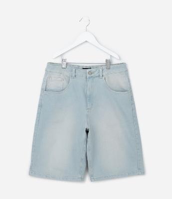 Bermuda Baggy Infantil em Jeans Dirty - Tam 5 a 14 anos