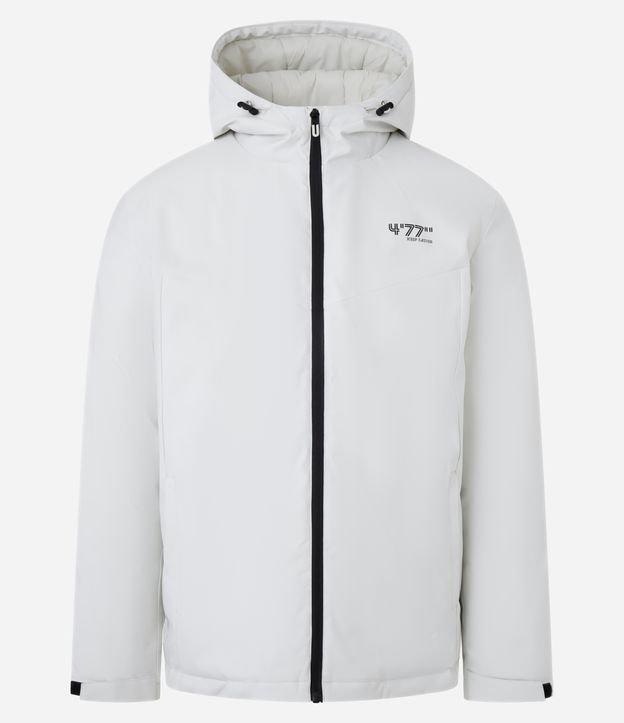 Jaqueta Esportiva com Capuz e Estampa Lettering - 1