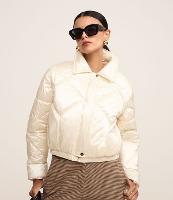 Jaqueta Puffer em PU com Textura Matelassê e Manga Removível - 2