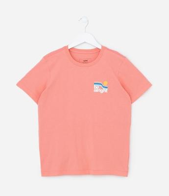 Camiseta Infantil com Lettering Be Alright - Tam 5 a 14 Anos