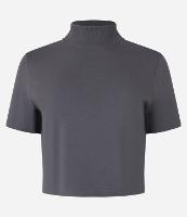 Blusa T-Shirt Cropped em Algodão com Gola Altinha - 1