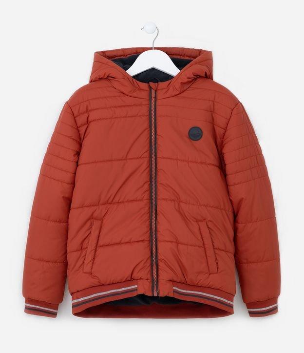 Jaqueta Puffer Infantil em Microfibra com Capuz - Tam 5 a 14 Anos - 1