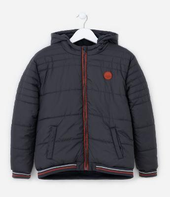 Jaqueta Puffer Infantil em Microfibra com Capuz - Tam 5 a 14 Anos