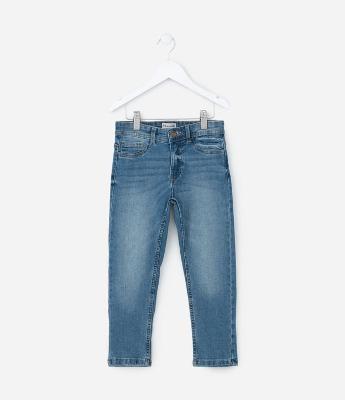 Calça Reta Infantil em Jeans Básica - Tam 1 a 5 Anos