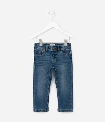 Calça Reta Infantil em Jeans Básica - Tam 1 a 5 Anos