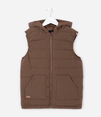 Colete Infantil em Microfibra com Capuz - Tam 5 a 14 Anos