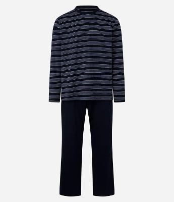 Pijama Longo em Algodão com Estampa Listrada