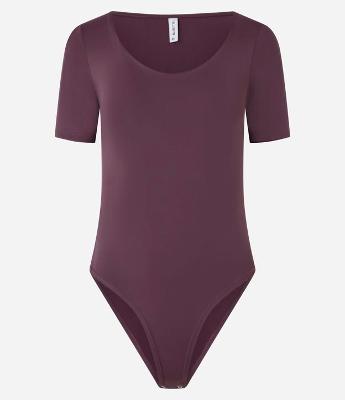 Body em Poliamida com Decote Redondo