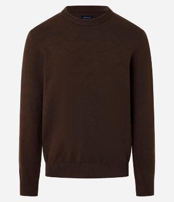 Suéter em Tricô com Textura Zig Zag