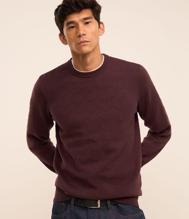 Suéter em Tricô com Textura Zig Zag - 2