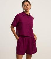 Short Runner em Viscose e Linho com Elástico no Cós e Bolsos - 2