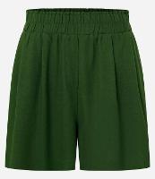 Short Runner em Viscose e Linho com Elástico no Cós e Bolsos - 1