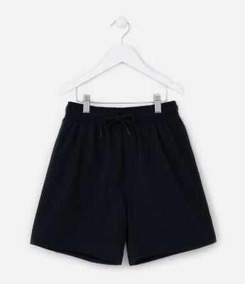 Bermuda Infantil Microfibra Texturizada - Tam 5 a 14 Anos