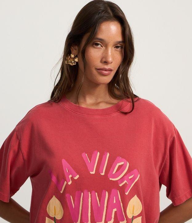 Camiseta em Algodão Estampa La Vida Viva - 3