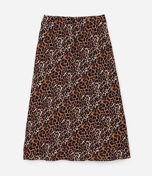 Saia Longa em Crepe com Animal Print Curve & Plus Size - 1