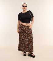 Saia Longa em Crepe com Animal Print Curve & Plus Size - 2