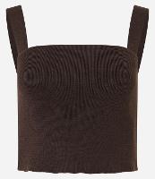 Blusa Cropped em Tricô com Alça Larga - 1