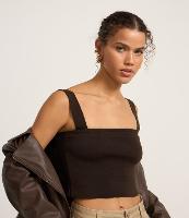 Blusa Cropped em Tricô com Alça Larga - 2