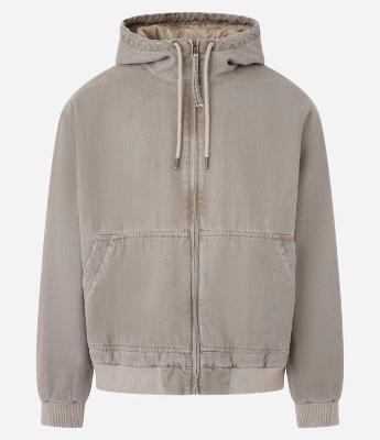 Jaqueta Trucker em Sarja com Efeito Lavado