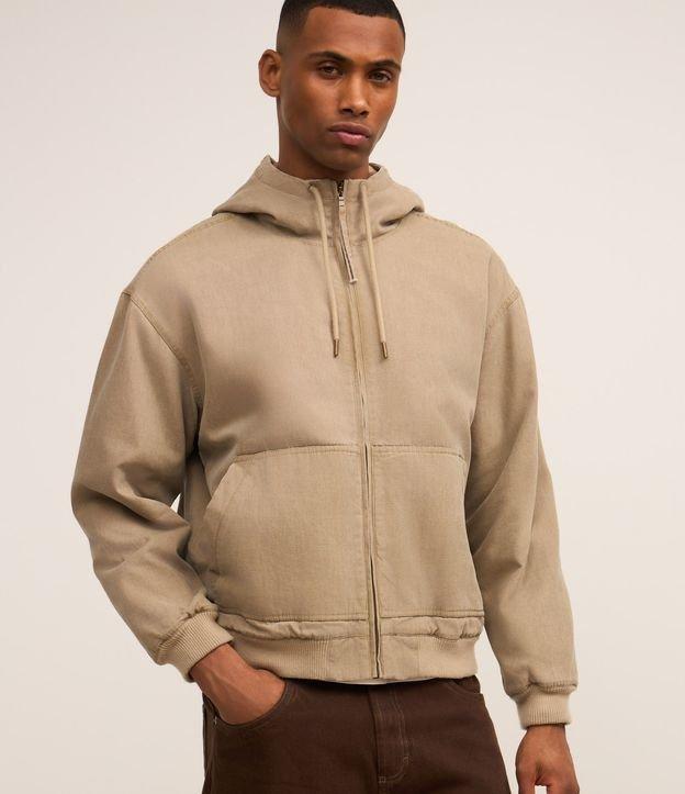 Jaqueta Trucker em Sarja com Efeito Lavado - 2