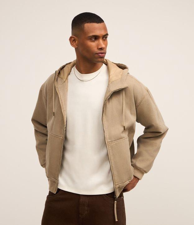 Jaqueta Trucker em Sarja com Efeito Lavado - 3