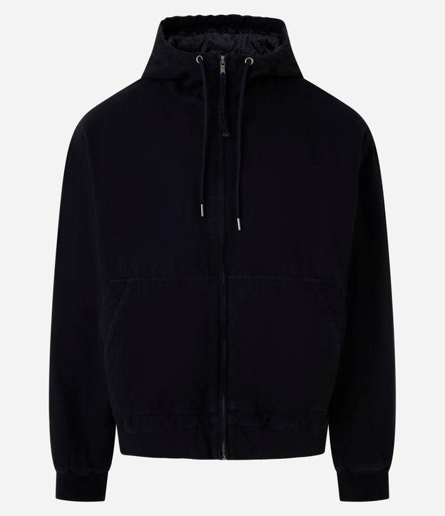 Jaqueta Trucker em Sarja com Efeito Lavado - 1