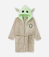 Roupão Infantil em Fleece com Bordado Baby Yoda - Tam 3 a 16 Anos - 1