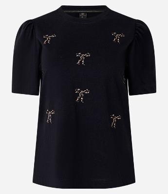 Blusa em Algodão com Laços Estampados de Onça