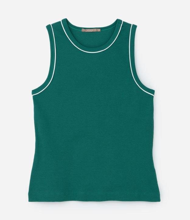 Regata em Ribana Liso com Vies Contrastante Curve & Plus Size - 1