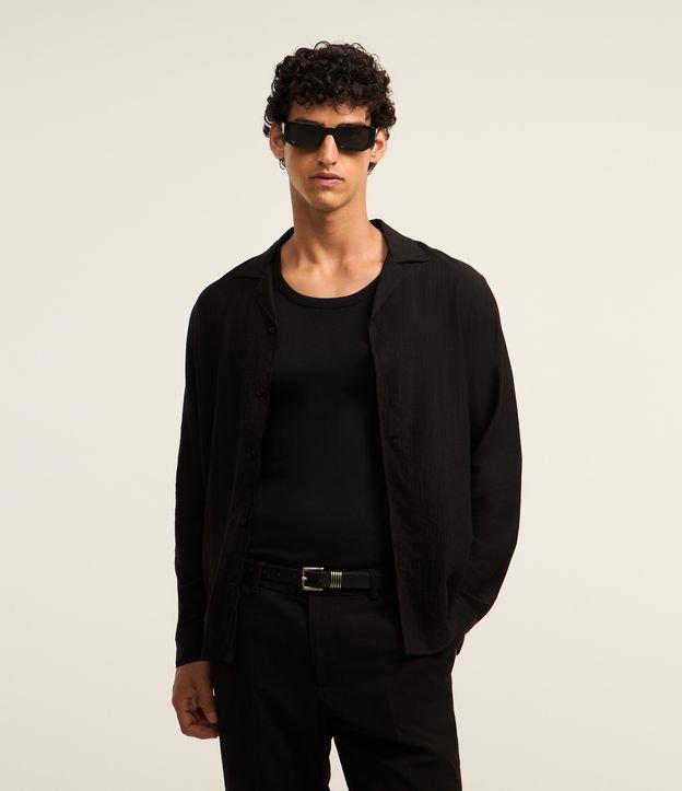 Camisa Comfort Acetinada com Efeito Amassado - 2