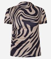 Blusa em Microfibra com Gola Alta e Estampa Zebra - 1