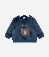 Casaco Infantil em Fleece com Bordado Urso - Tam 0 a 18 meses - 2