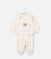 Conjunto Infantil em Sherpa com Bordado Ursinho - Tam 0 a 18 meses - 1