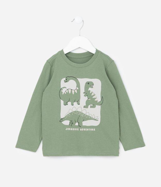 Camiseta Infantil com Estampa de Dinos 3D - Tam 1 a 6 Anos - 1