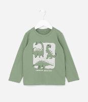 Camiseta Infantil com Estampa de Dinos 3D - Tam 1 a 6 Anos - 1